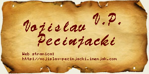 Vojislav Pecinjački vizit kartica